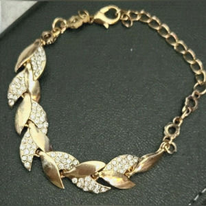 Gold leaf  womens braclet